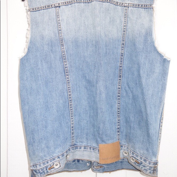 BAND OF GYPSIES vintage inspired denim vest. - Picture 4 of 4